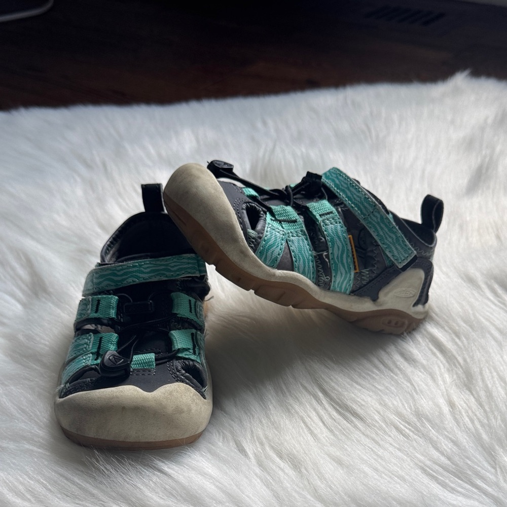 Kids' Blue and Gray Keen Outdoor Shoes